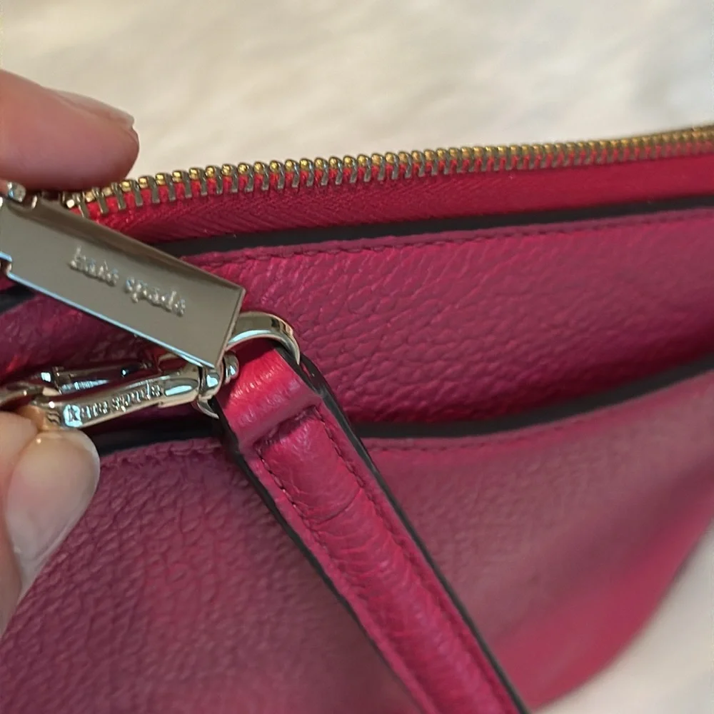 Kate Spade New York Vibrant Fuchsia Red Small Like New Crossbody Bag